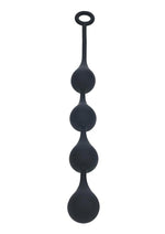 Levelz Waterdrop Silicone Anal Balls - Black - Large - 40mm