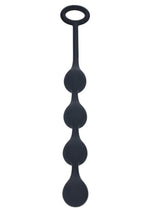 Levelz Waterdrop Silicone Anal Balls - Black - Small - 20mm
