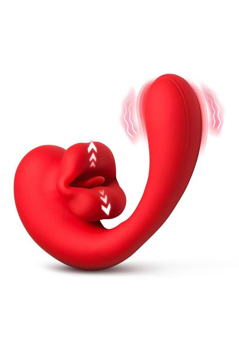 Lickgasm G-Kiss Kissing G-Spot Rechargeable Silicone Vibrator - Red