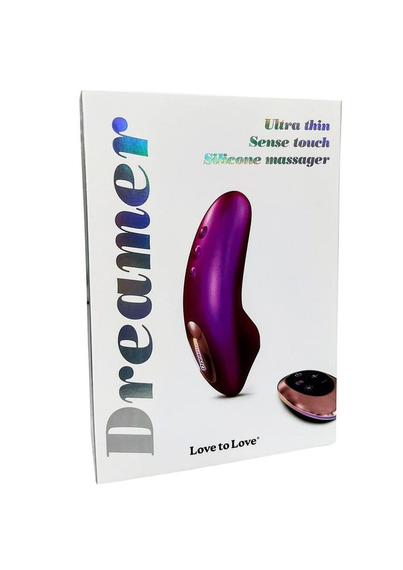 Love to Love Dreamer Silicone Rechargeable Sense Touch Vibrator with Remote - Iridescent - Berry/Pink