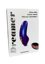 Love to Love Dreamer Silicone Rechargeable Sense Touch Vibrator with Remote - Iridescent Night - Blue