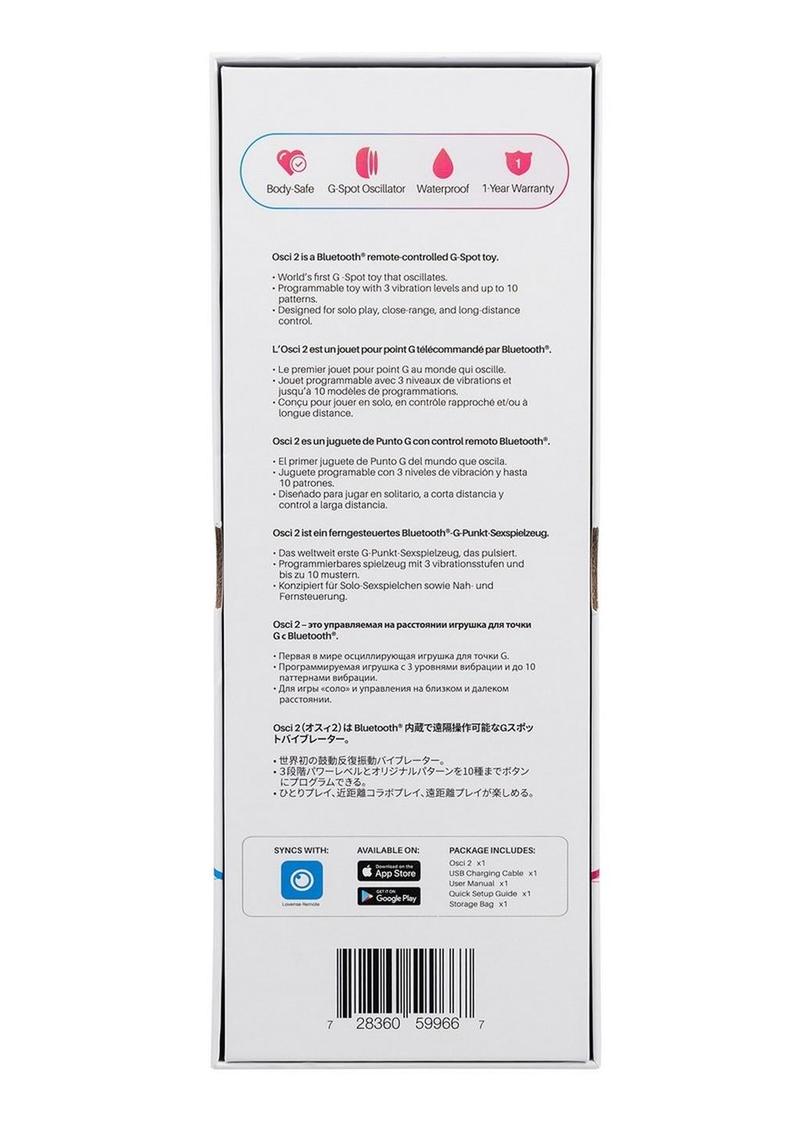Lovense Osci 2 Bluetooth Oscillating G Spot Vibrator