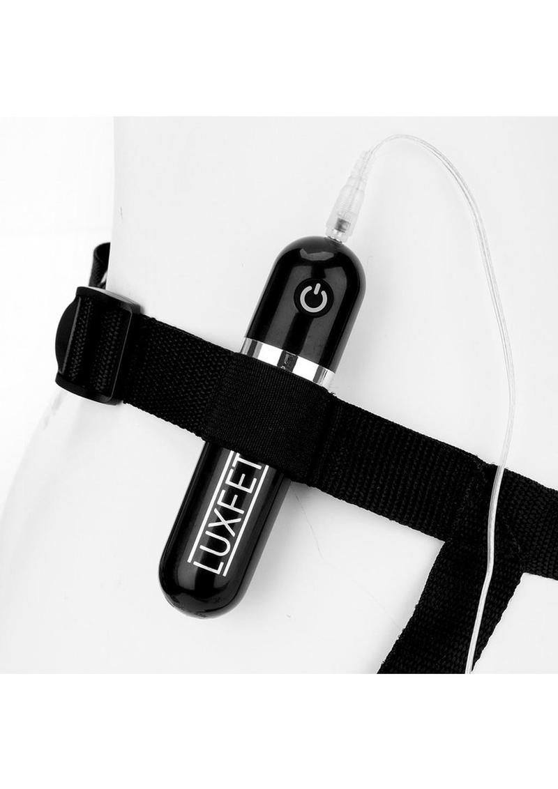 Lux Fetish 3PC Strap-On Pegging Set with Remote Control Slim Dildo