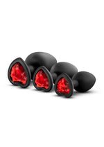 Luxe Bling Butt Plugs Training Kit With Red Gems