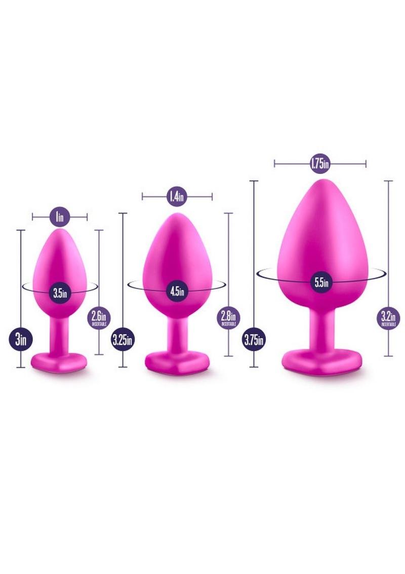 Luxe Bling Plugs Silicone Training Kit with White Gems