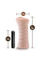 M for Men Rain Vibrating Masturbator with Bullet Vanilla Textured