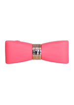 M'lady Pinpoint Silicone Rechargeable Bow Tie Wand - Coral/Orange