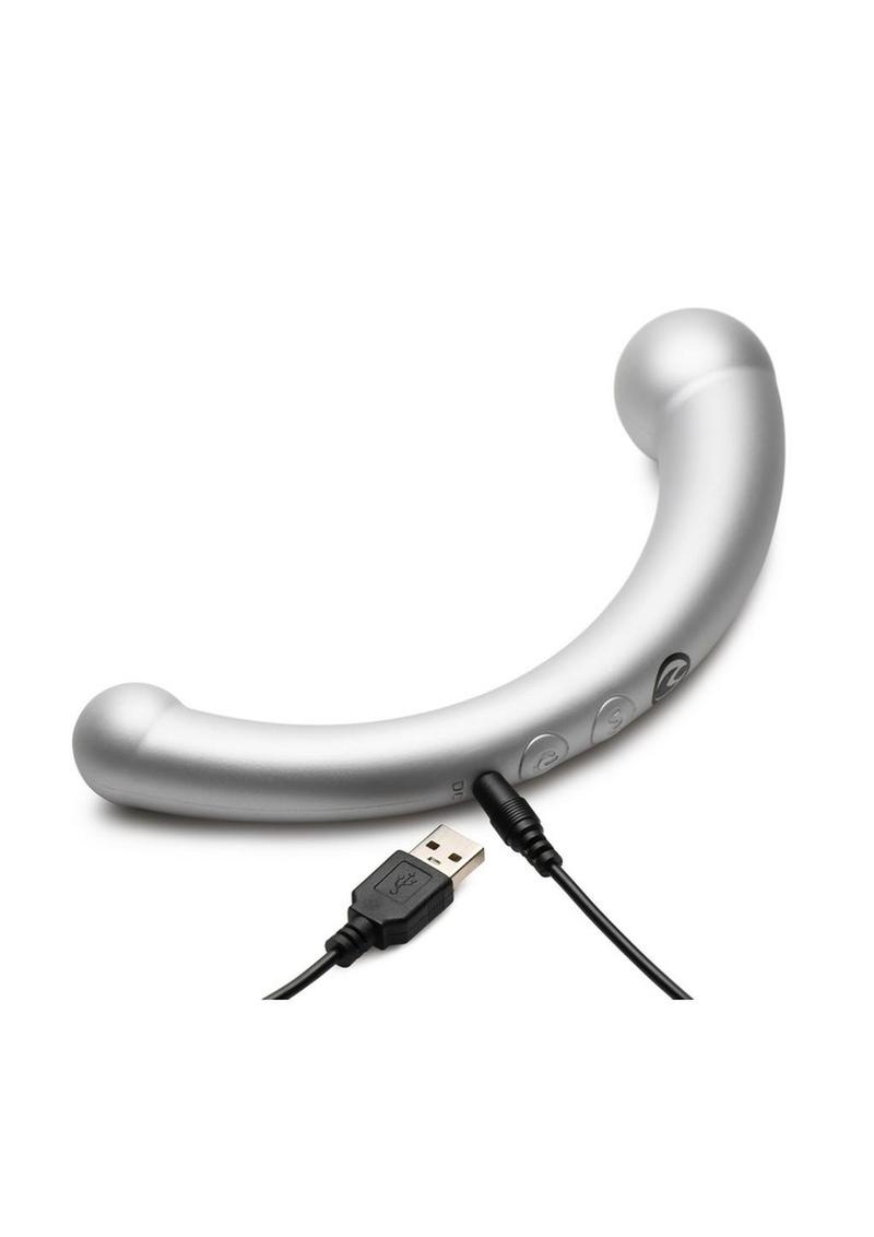 Vibra-Crescent Vibrating Silicone Dual-Ended Dildo