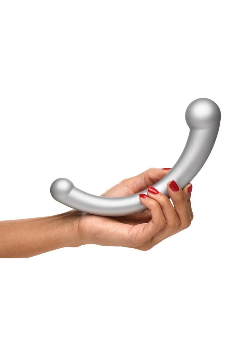 Vibra-Crescent Vibrating Silicone Dual-Ended Dildo