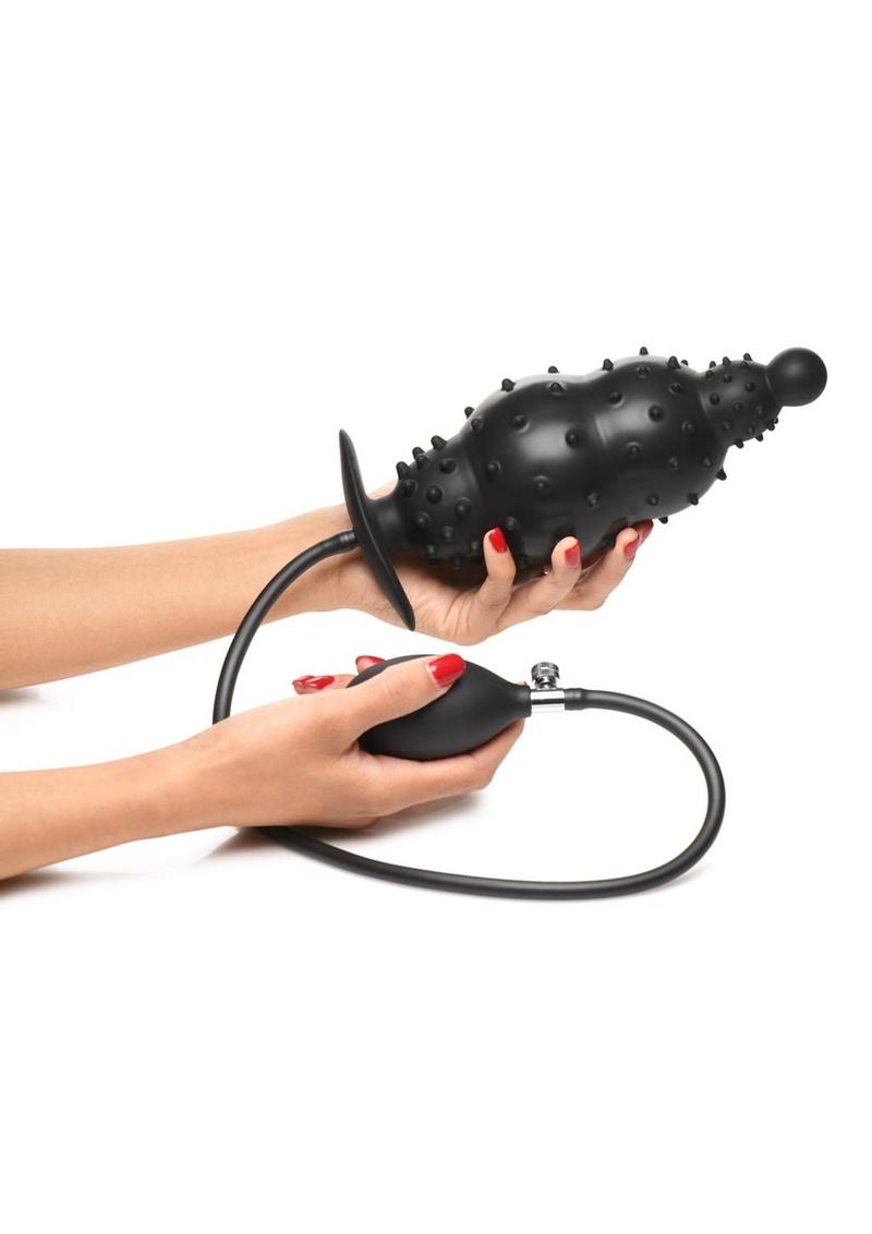 Ass Puffer Nubbed Inflatable Silicone Anal Plug