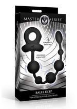 Master Series Balls Deep Vibrating Silicone Anal Beads - Black