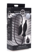 Master Series Dark Inflator Inflatable Silicone Anal Plug - Black