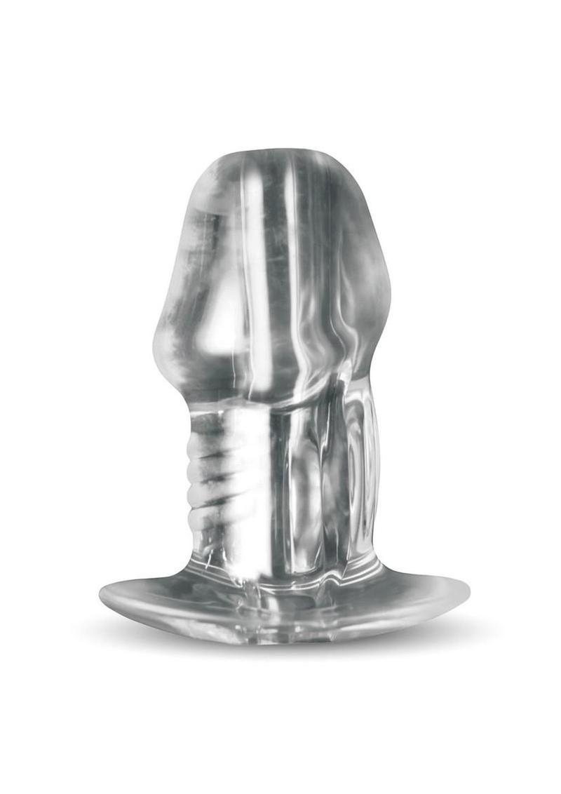 Master Series Dicked Hollow Anal Plug - Clear - Medium