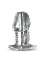 Master Series Dicked Hollow Anal Plug - Clear - Medium