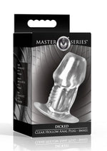 Master Series Dicked Hollow Anal Plug - Clear - Small