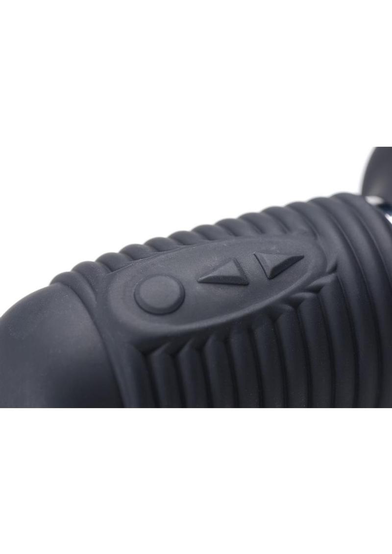 Master Series Power Pounder Vibrating And Thrusting Silicone Dildo
