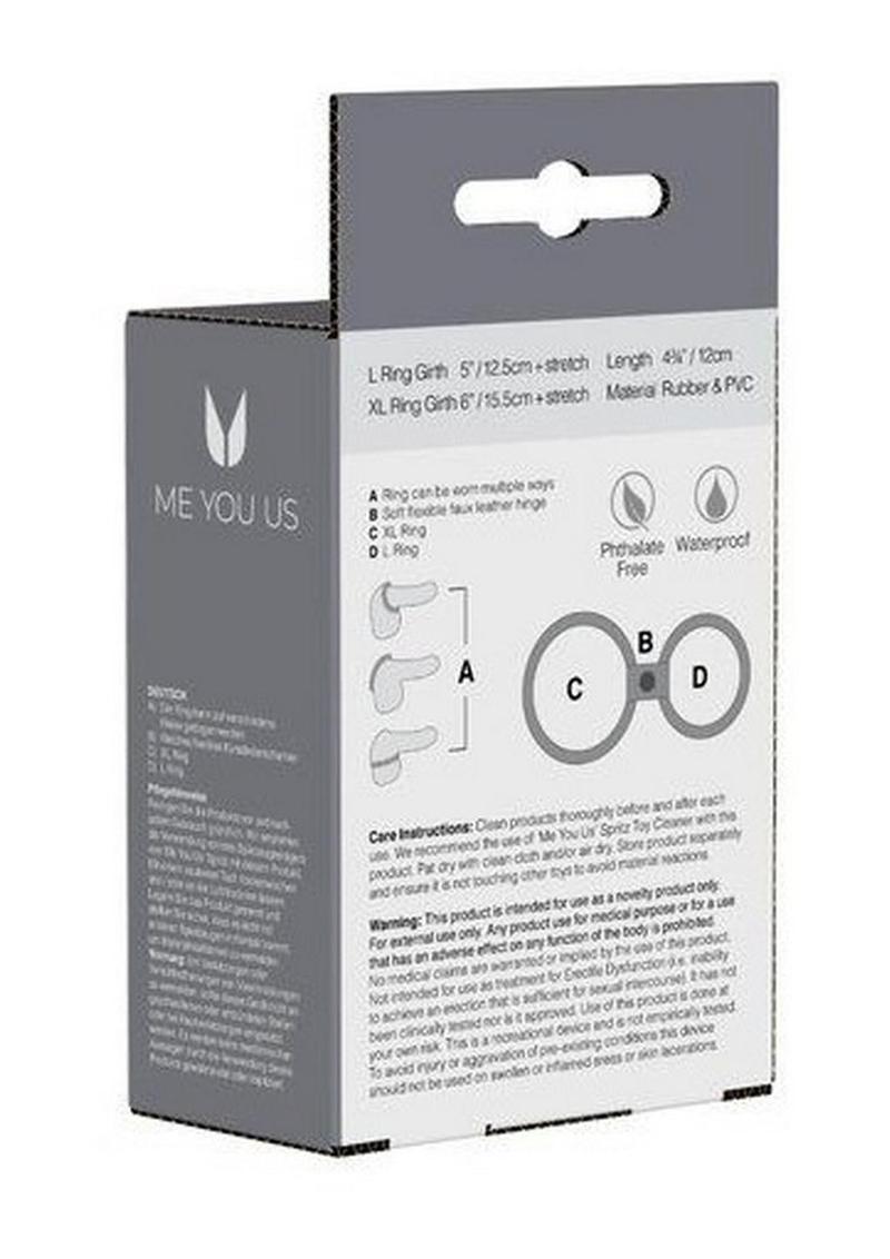 Me You Us Dual Ring Stretchy Silicone Ring Set