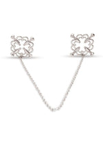 Me You Us Silver Flower Design Nipple Chain