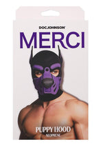 Merci Neoprene Puppy Hood - Black/Purple