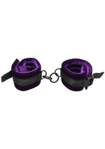 Merci Velvet Ankle Cuffs - Black/Purple