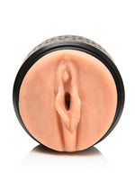 Mistress Vibrating Double Shot Pussy and Ass Rechargeable Masturbator - Black/Vanilla