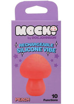 Mochi Mushroom Vibe 10 Function Silicone Rechargeable Vibrator - Orange
