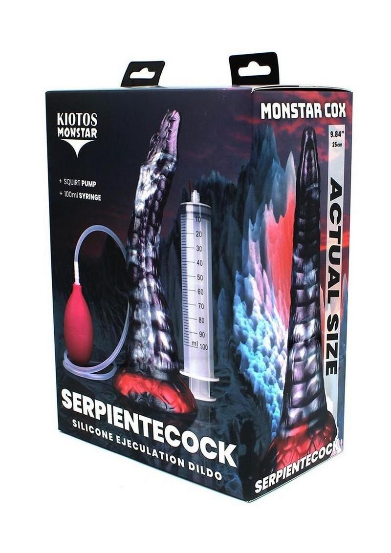 Monstar Cox Serpiente Cock Silicone Dildo - Purple/White