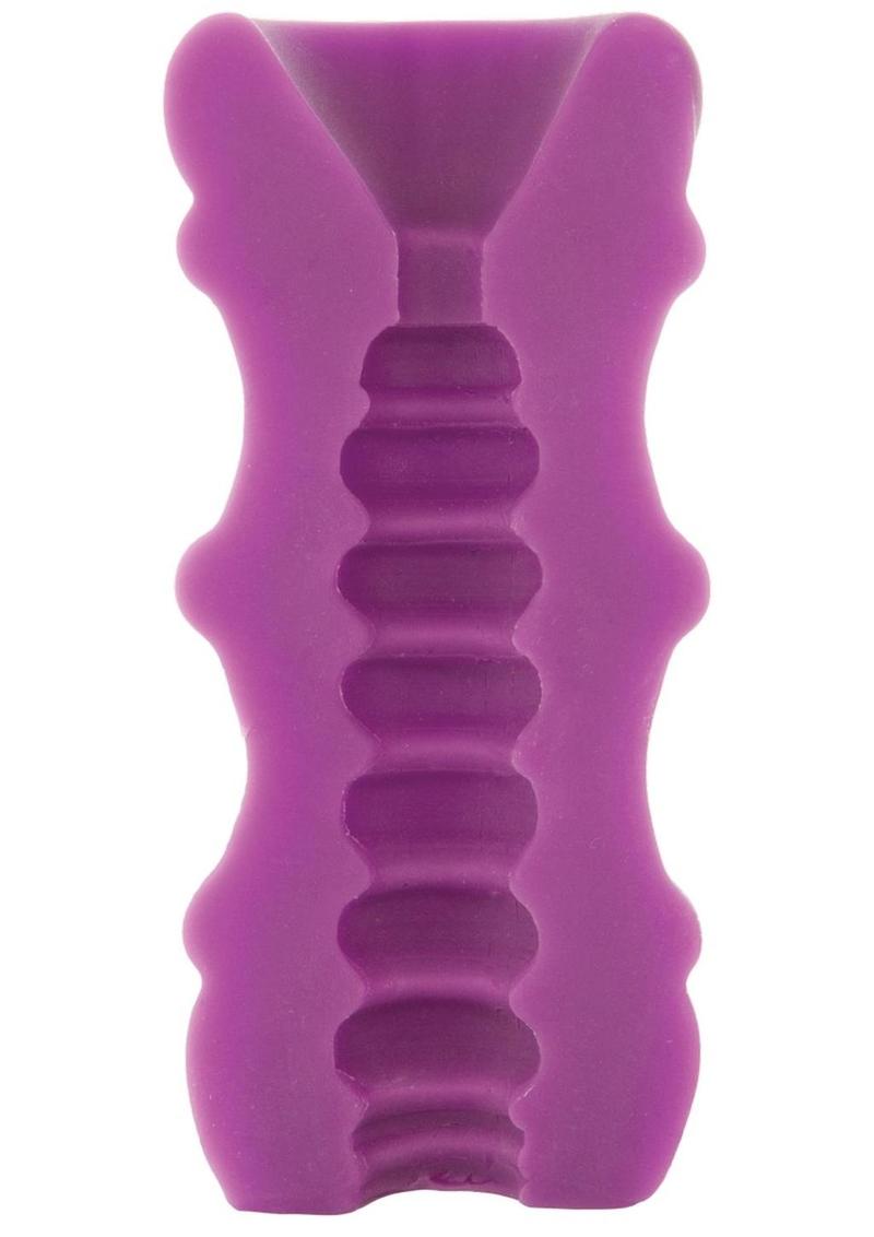 Mood Pleaser Thick Ribbed UltraSkyn Masturbator Purple