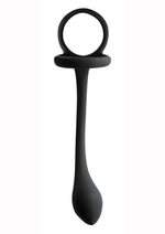 My Cock Ring Silicone Cock Ring with Butt Plug - Black