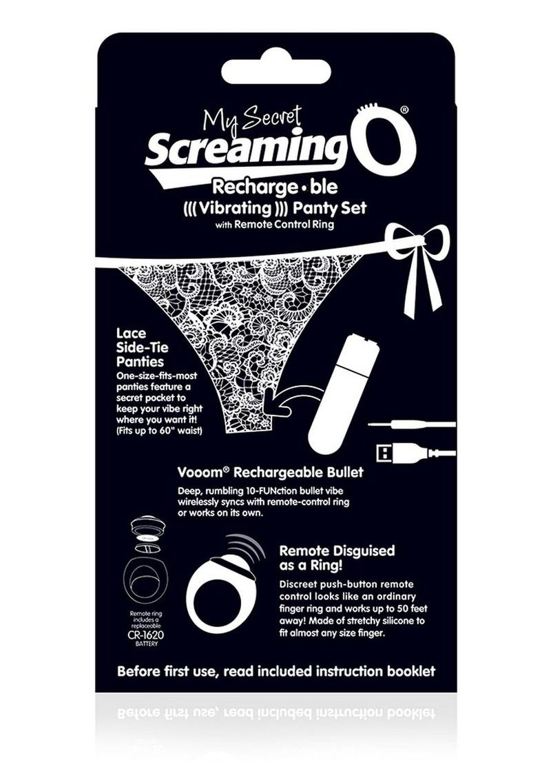 Screaming My Secret USB Rechargeable Panty Vibe Set