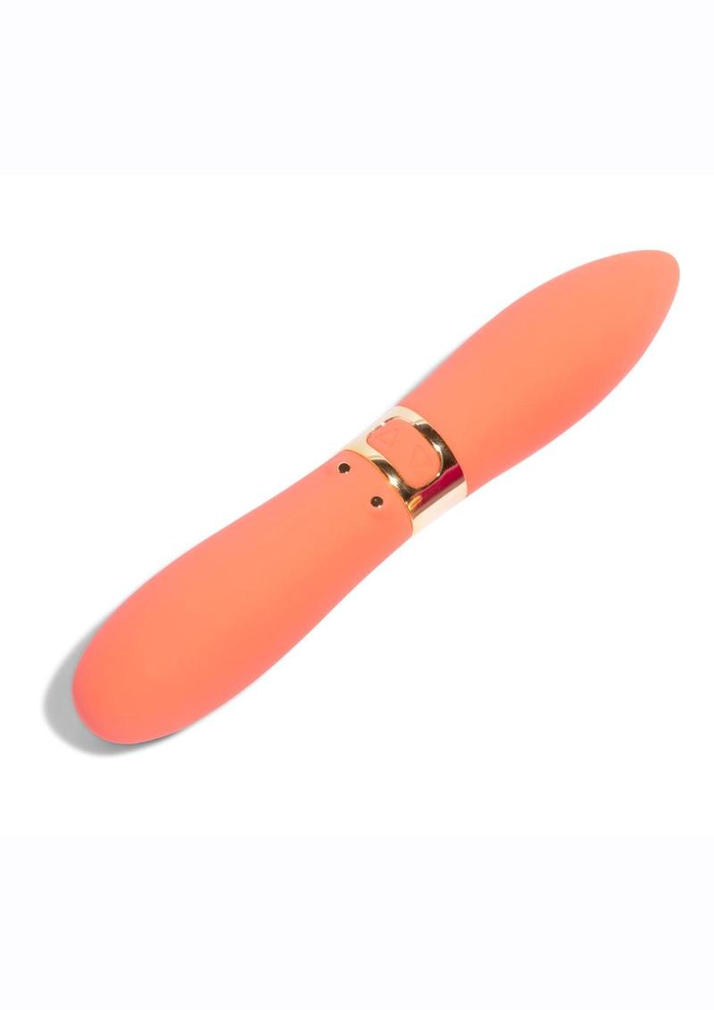 Nu Sensuelle Deux Silicone Rechargeable Bullet - Coral/Orange/Rose Gold