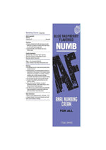 Numb AF Blue Raspberry Anal Numbing CreamFor Comfort Anal Play