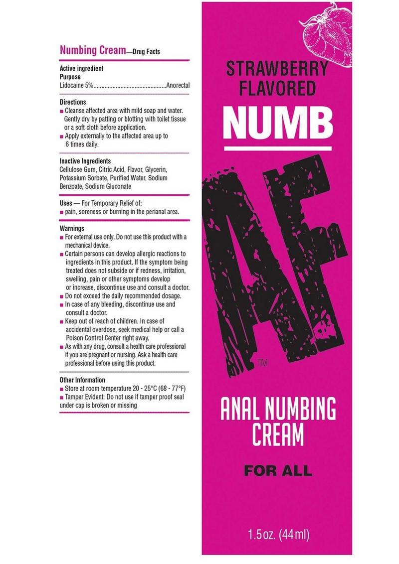 NUMB AF Anal Numbing Cream