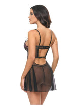 Oh LA LA Cheri Adela Babydoll - Black - Large