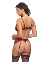 Oh LA LA Cheri Nina - Red - Large - 3 Piece/Set