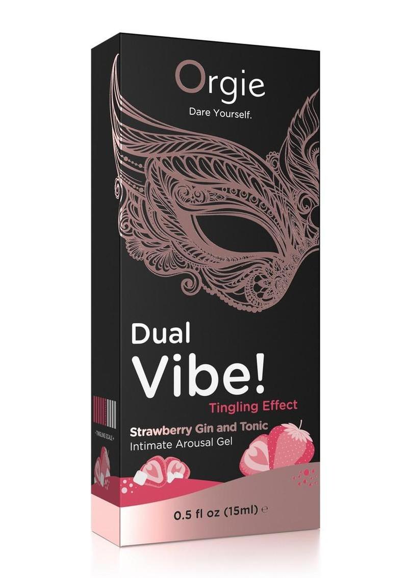 Orgie Dual Vibe Kissable Liquid Vibrator Gel - Strawberry Gin and Tonic