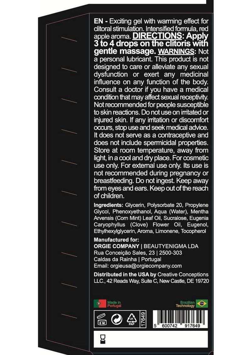 Orgie Orgasmic Drops Intense Red Apple