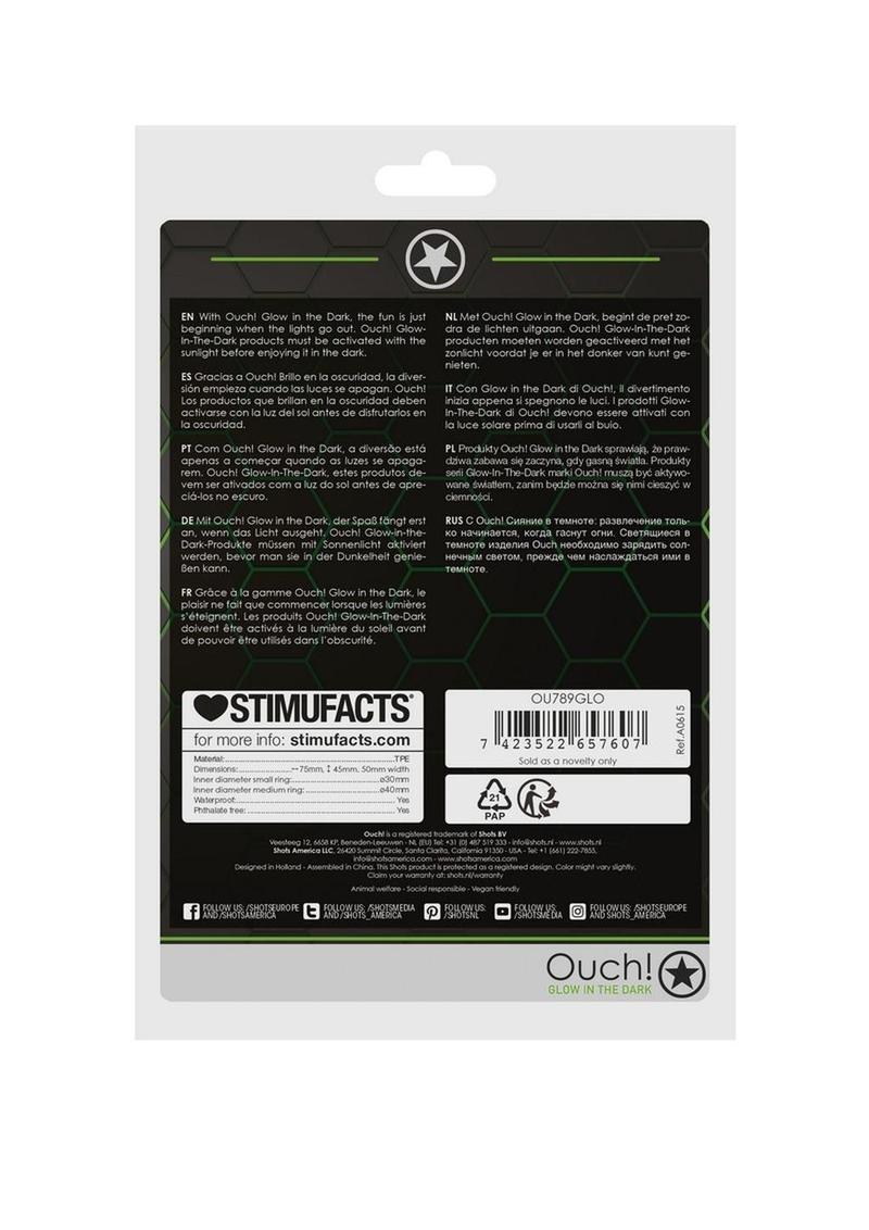 Ouch! Glow in the Dark Cock Ring Ball Strap