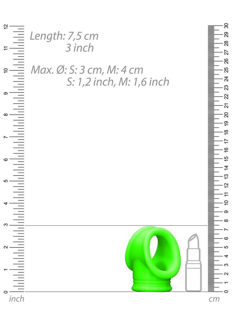 Ouch! Glow in the Dark Cock Ring Ball Strap