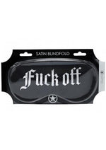 Ouch! Fuck Off Printed Satin Mask - Black