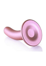 Ouch! Smooth Silicone G-Spot Dildo Metallic Rose Gold
