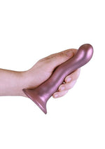Ouch! Ultra Soft Curvy G-Spot Silicone Dildo Metallic Rose Gold