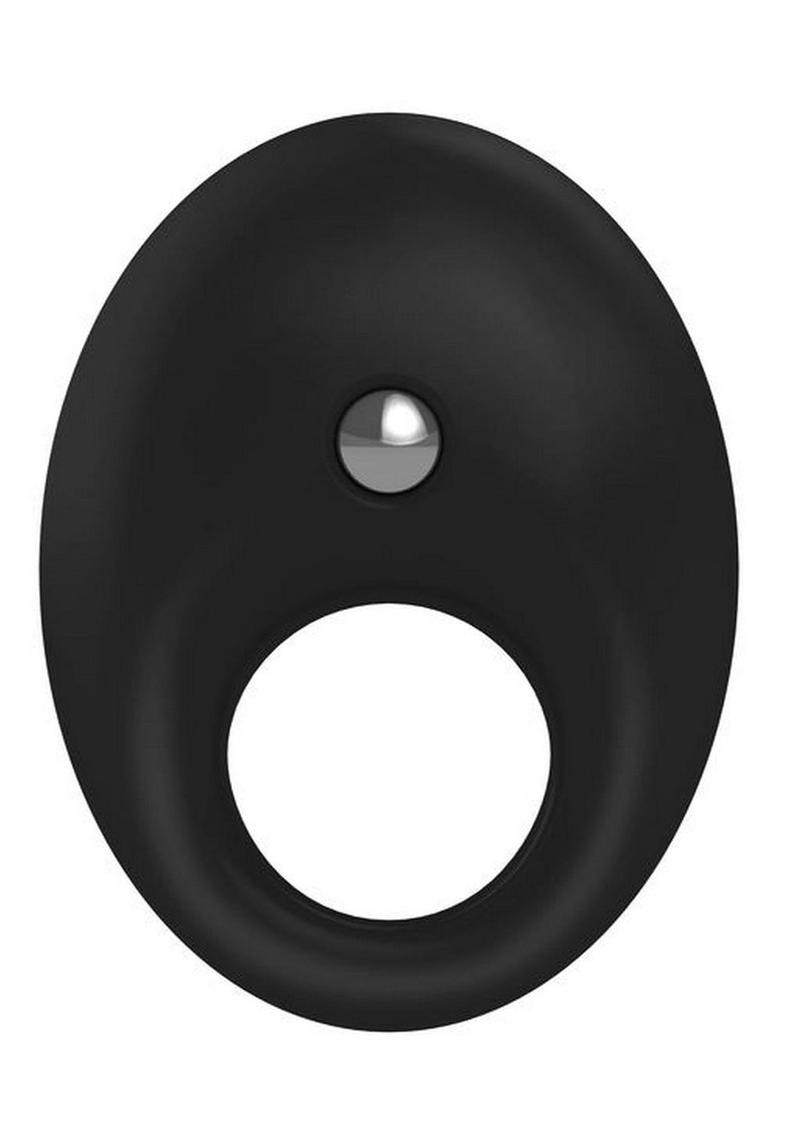 OVO B5 Silicone Cock Ring Waterproof Black Chrome