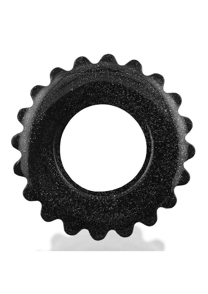 Oxball Plushy Single Cock Ring - Black Mica