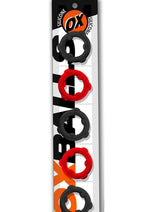 Oxballs Gearheads Silicone Spinner Cock Rings - Black/Red - 5 Pack