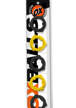 Oxballs Gearheads Silicone Spinner Cock Rings - Black/Yellow - 5 Pack