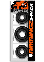 Oxballs Rimrings Multi Size Cockrings - Black - 3 Pack