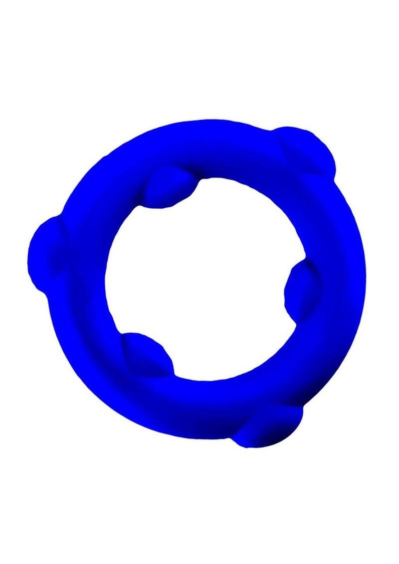 Oxballs Spinner Silicone Cock Ring Blue