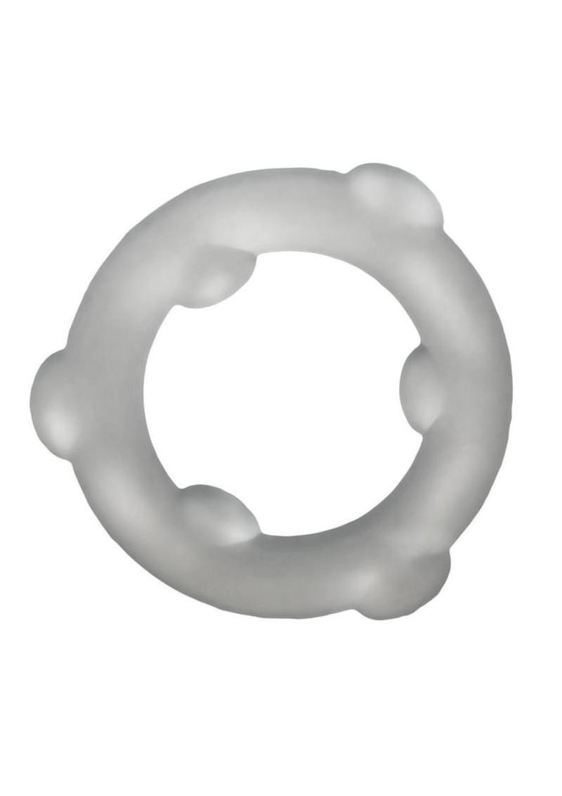 Oxballs Spinner Single Silicone Cock Ring - Vapor - Clear