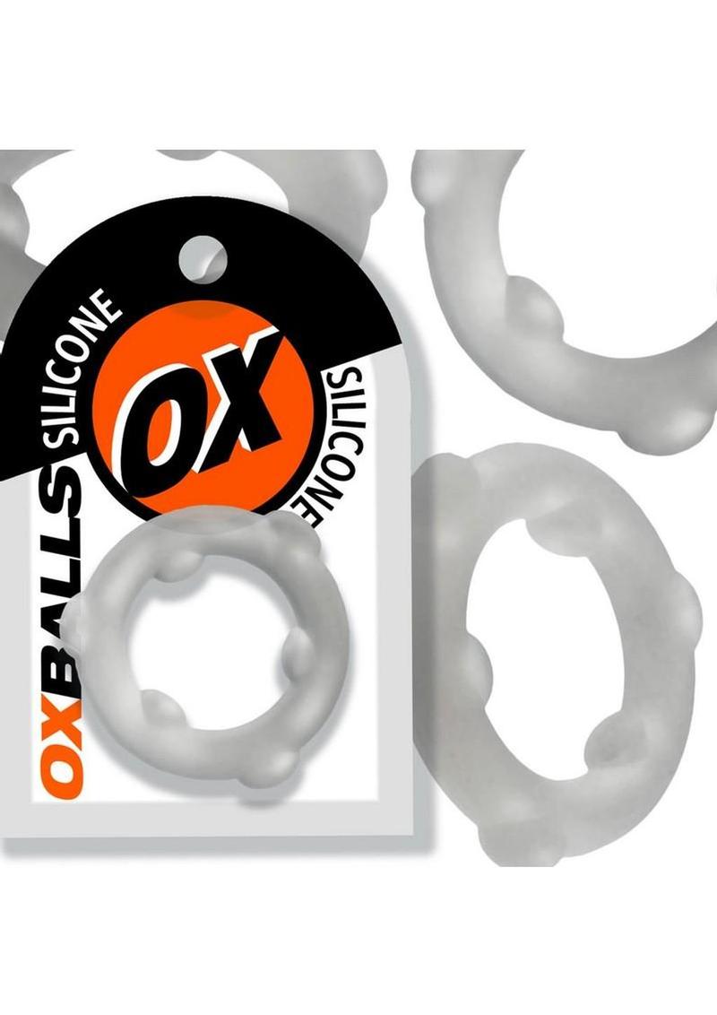 Oxballs Spinner Single Silicone Cock Ring - Vapor - Clear